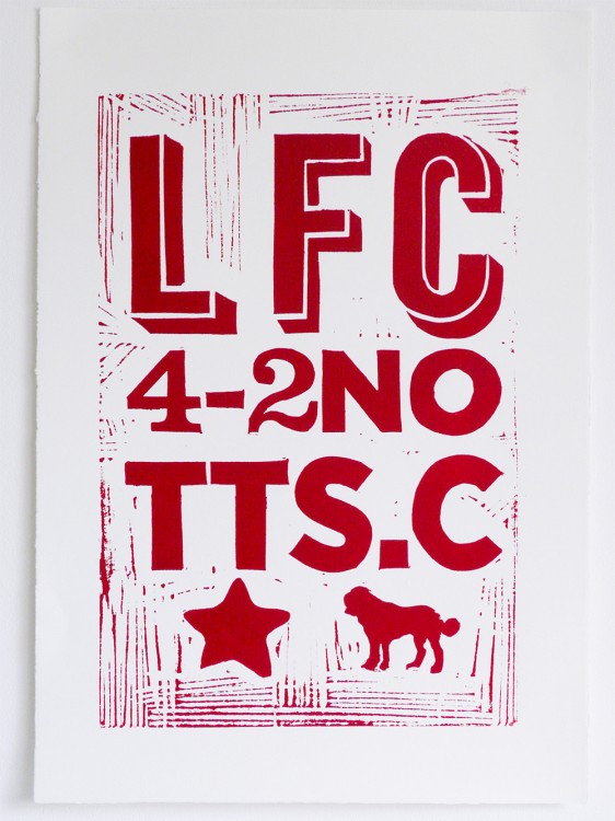 Hand Printed Liverpool Results